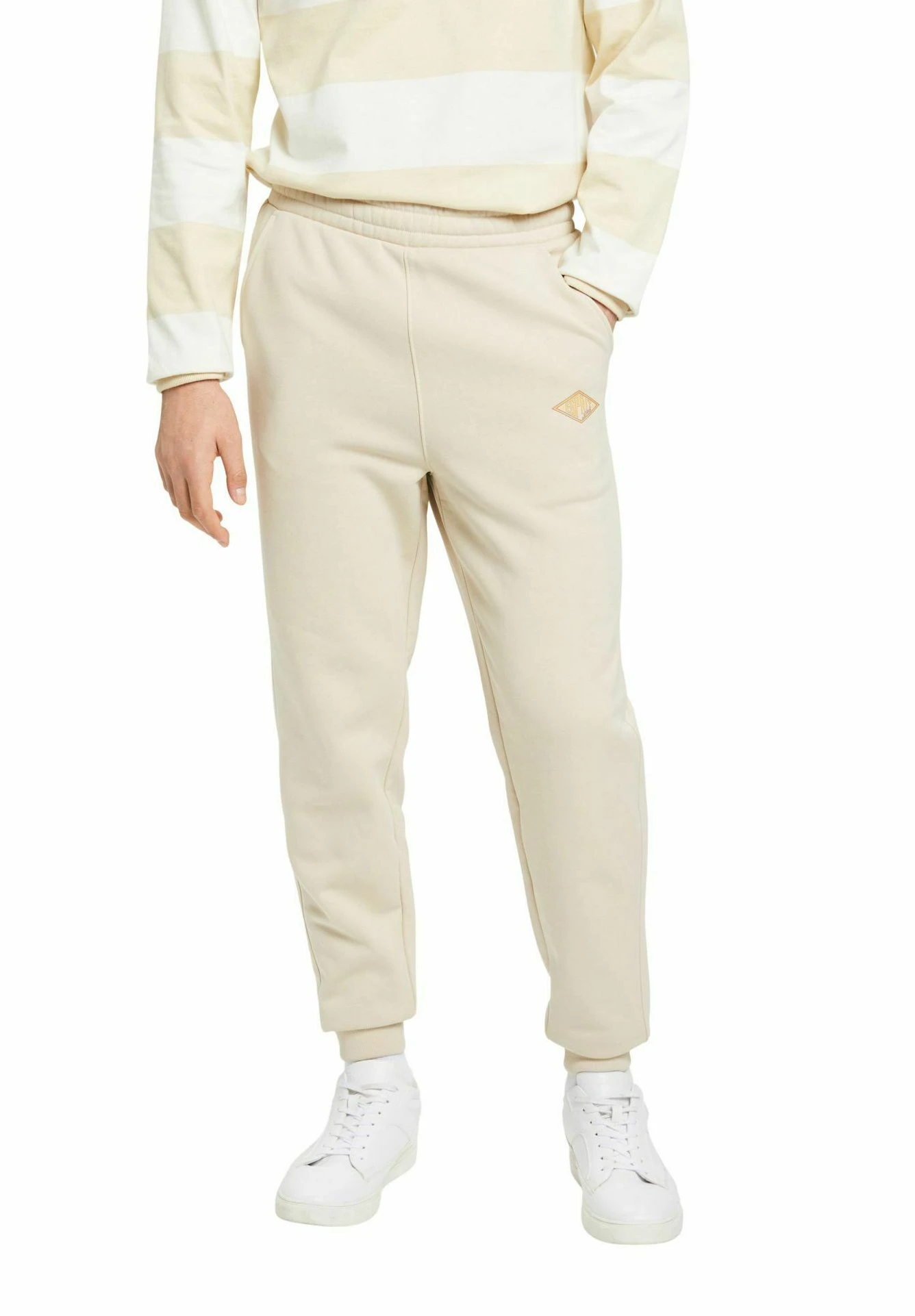 ESPRIT Jogging Mit Logoprint - Tracksuit Bottoms - Light Taupe 9 ESPRIT Jogging Mit Logoprint - Tracksuit Bottoms - Light Taupe - Image 7
