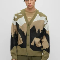 Hugo Sfest - Cardigan - Open Green Five