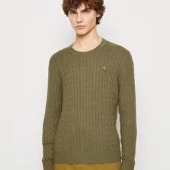 Abercrombie & Fitch Icon Cable Crew - Jumper - Green