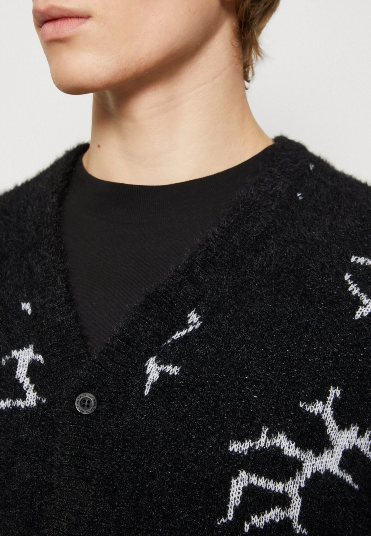 HUF Cracked Cardigan - Cardigan - Black 8 HUF Cracked Cardigan - Cardigan - Black - Image 6