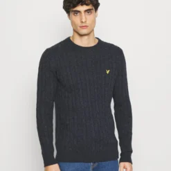 Lyle & Scott Cable Jumper - Jumper - Dark Navy Marl