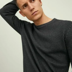 Jack & Jones Jjeatlas Crew Neck Noos - Jumper - Dark Grey Melange -Default Template 5 7b66b00697b14ef6b1a17ae9517f2875