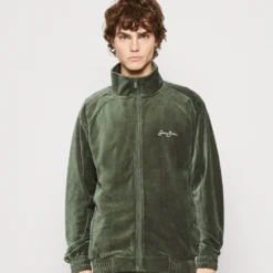 Sean John Script Logo Essential Trackjacket - Training Jacket - Olive