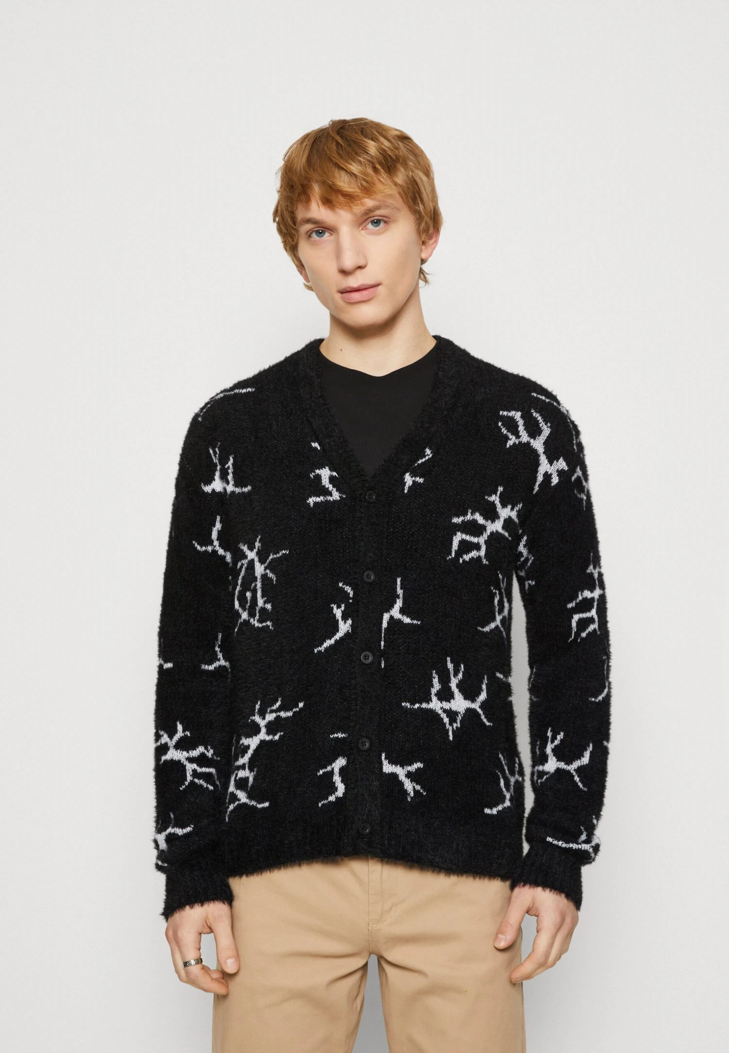 HUF Cracked Cardigan - Cardigan - Black 3 HUF Cracked Cardigan - Cardigan - Black