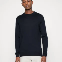 Man Fine Oneck - Jumper - Navy