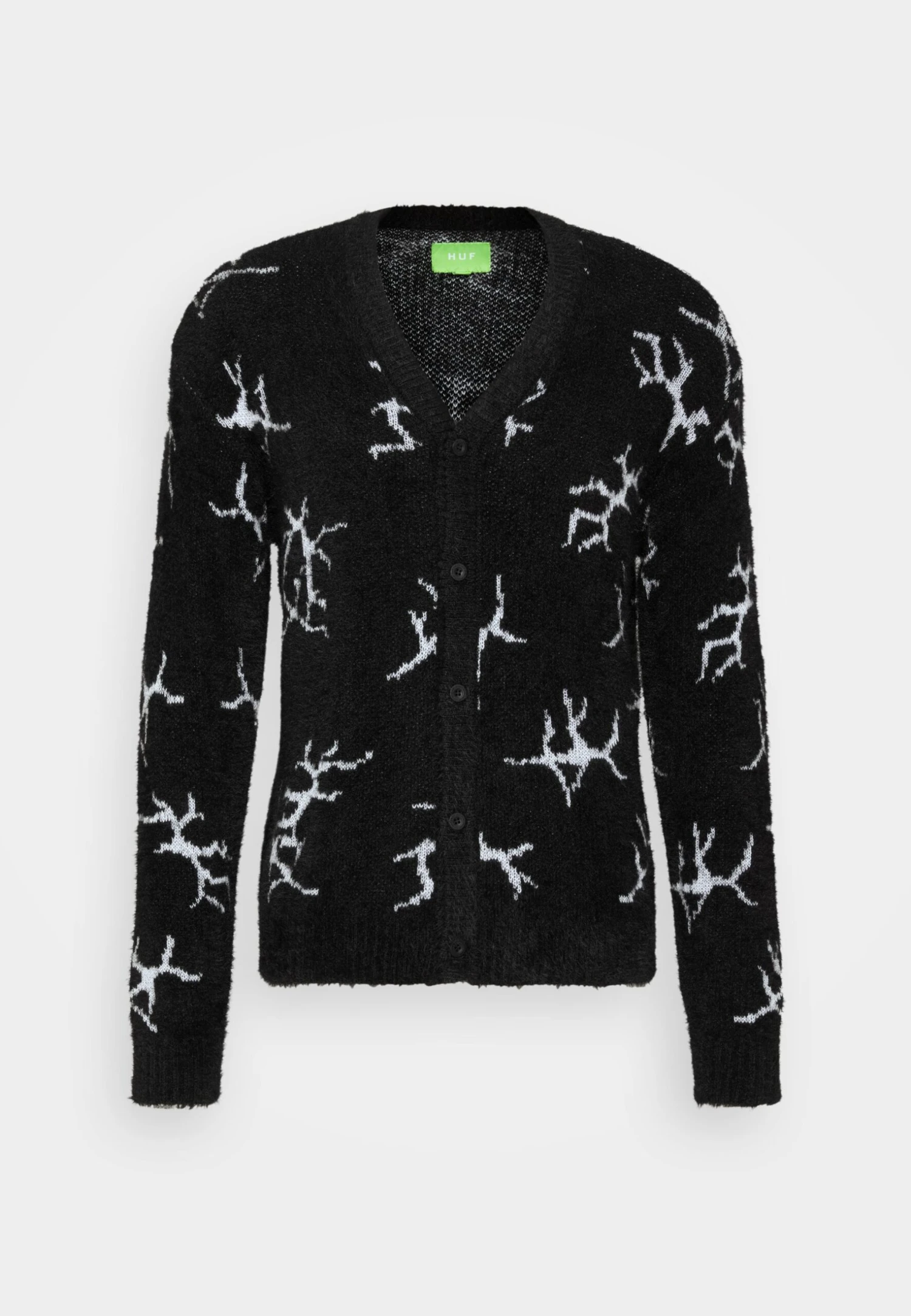 HUF Cracked Cardigan - Cardigan - Black 7 HUF Cracked Cardigan - Cardigan - Black - Image 5